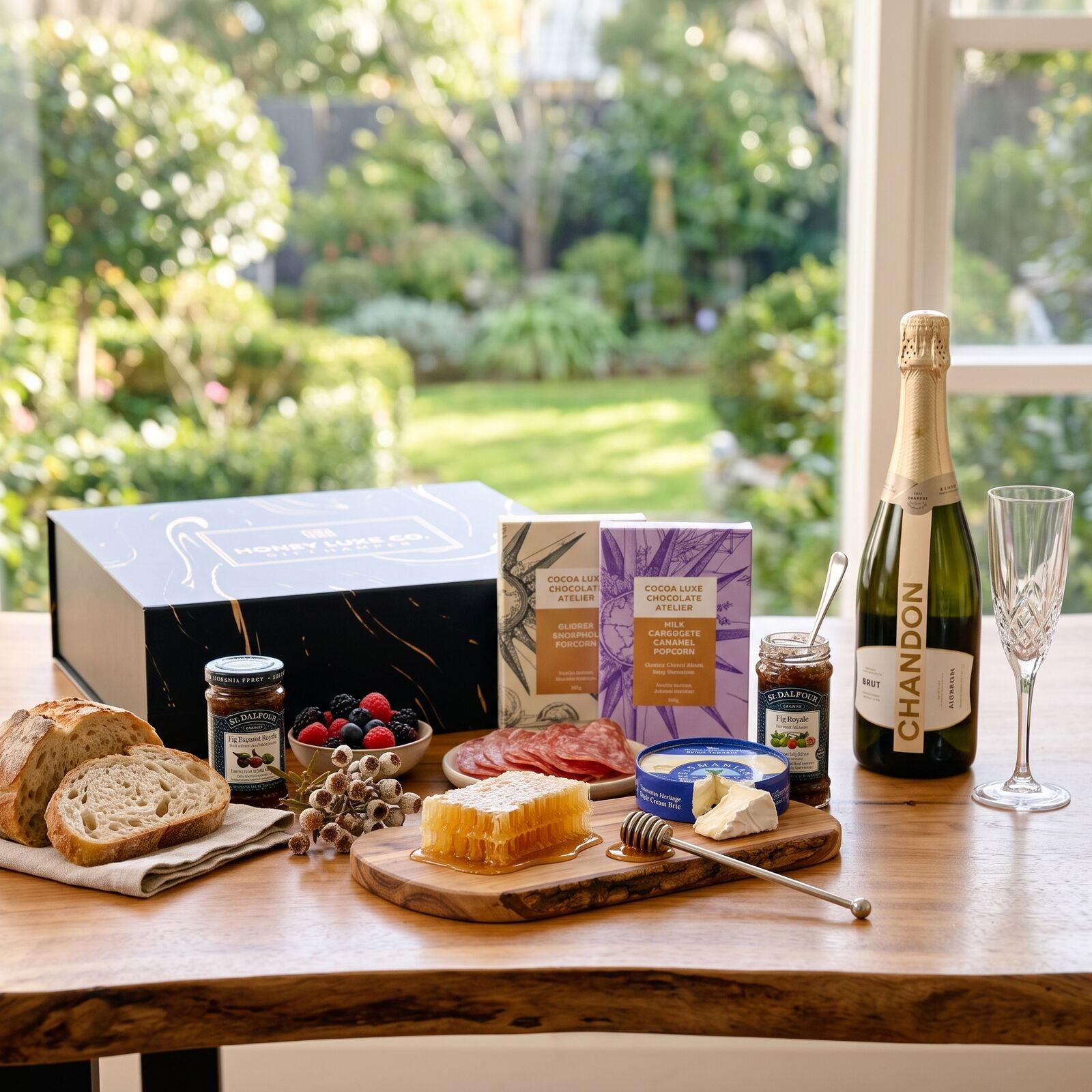 Chandon Brut Cheese & Charcuterie Indulgence Hamper — Premium Sweet & Savoury Grazing Collection