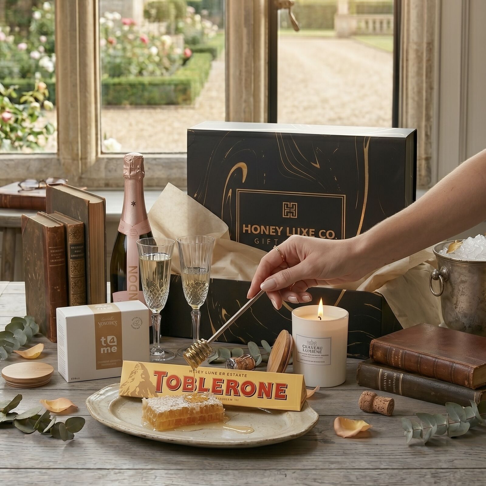 The Rosé, Honeycomb & Relaxation Pamper Hamper