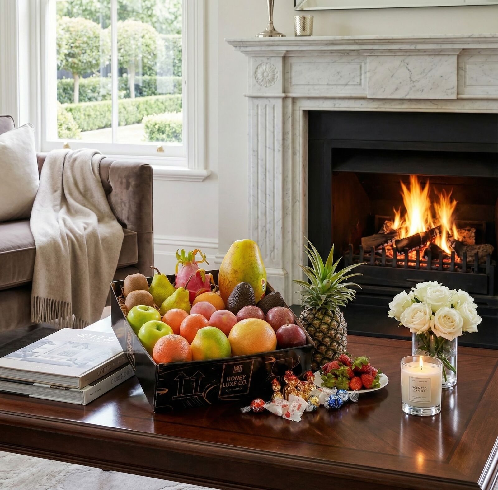 Blissful Bloom — Fruit & Chocolates Hamper