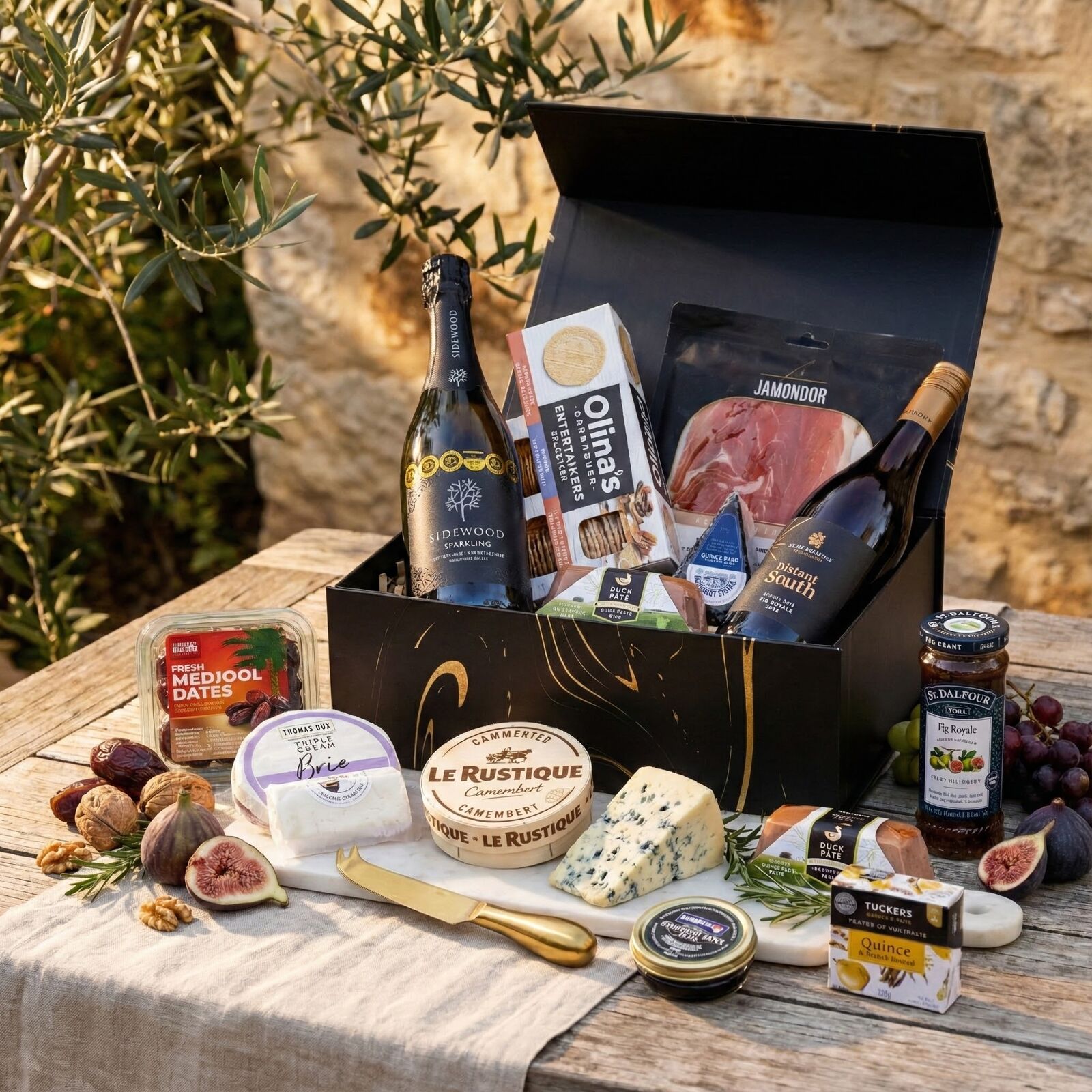 Epicurean Duo – Sidewood Sparkling, Pinot Noir & Gourmet Feast Hamper