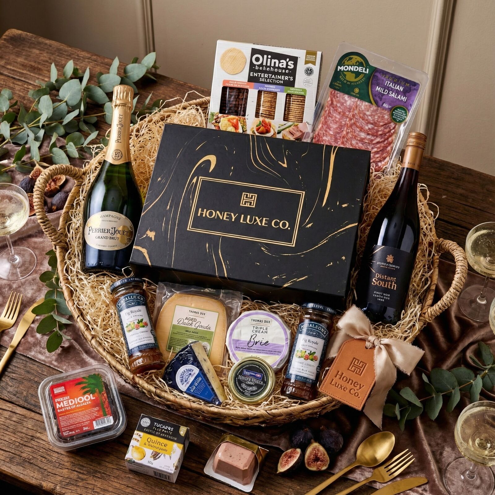 Decadent Harmony – Perrier-Jouët, Pinot Noir & Artisan Gourmet Feast Hamper
