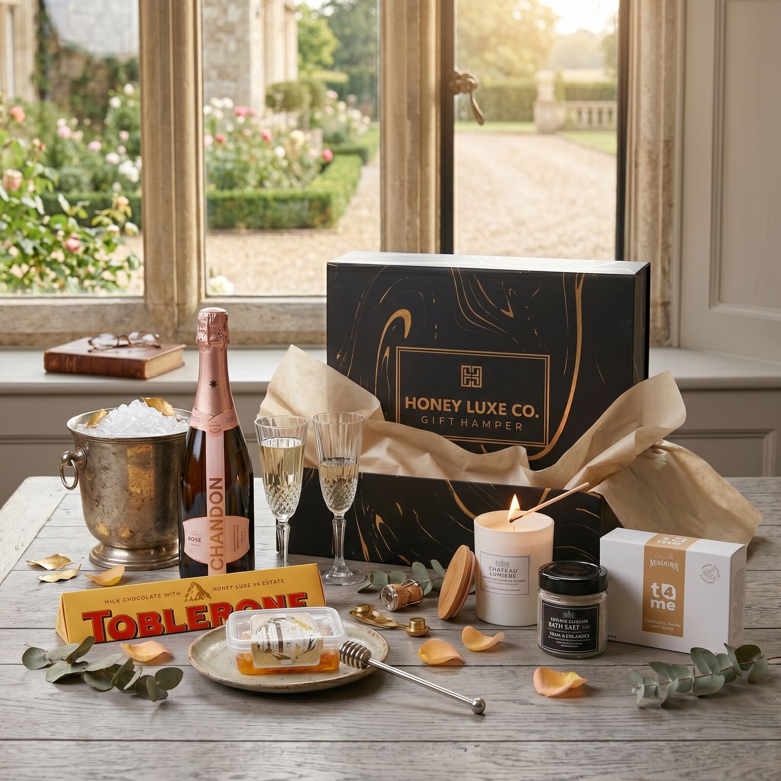 The Rosé, Honeycomb & Relaxation Pamper Hamper