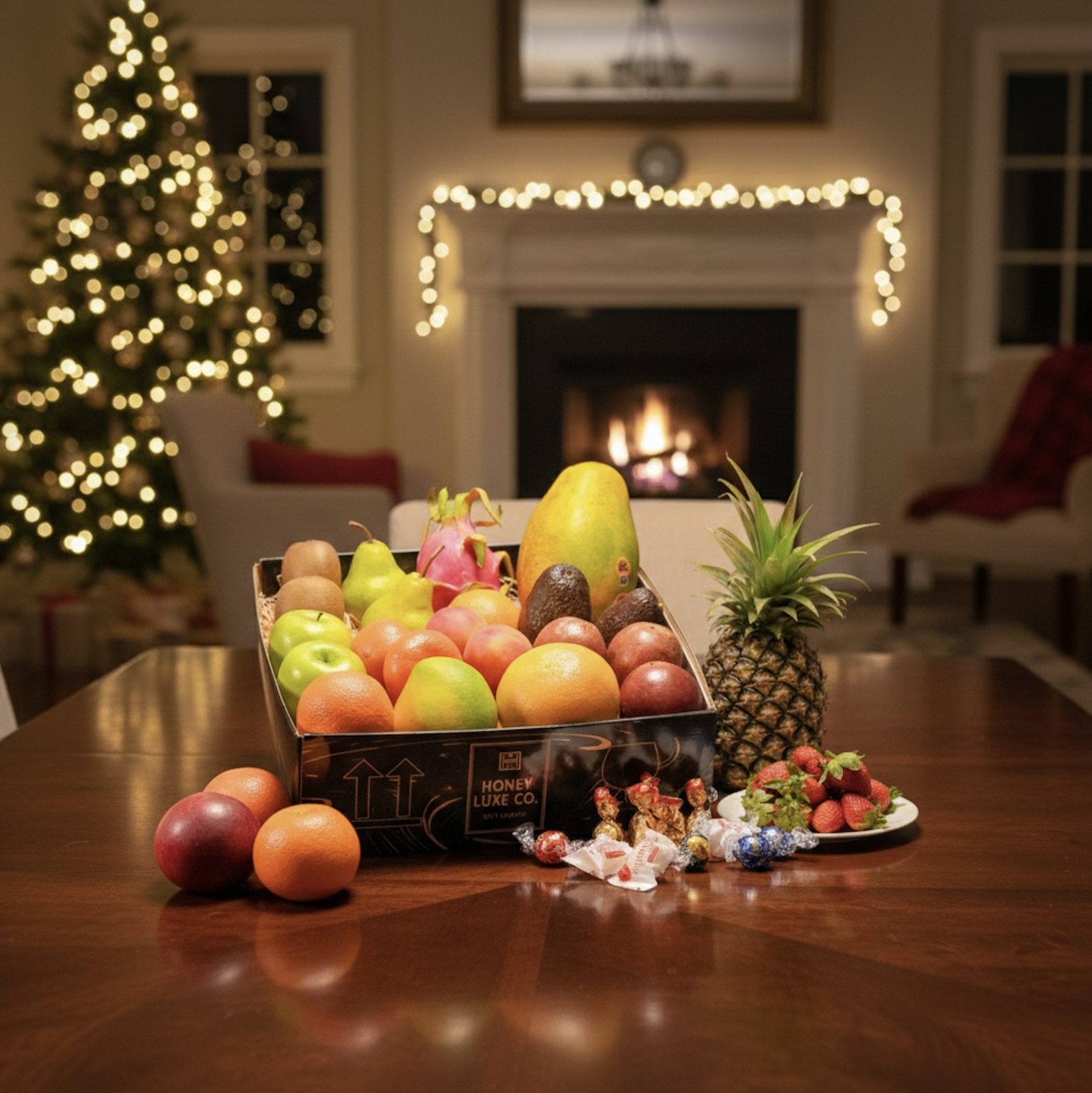Blissful Bloom — Fruit & Chocolates Hamper