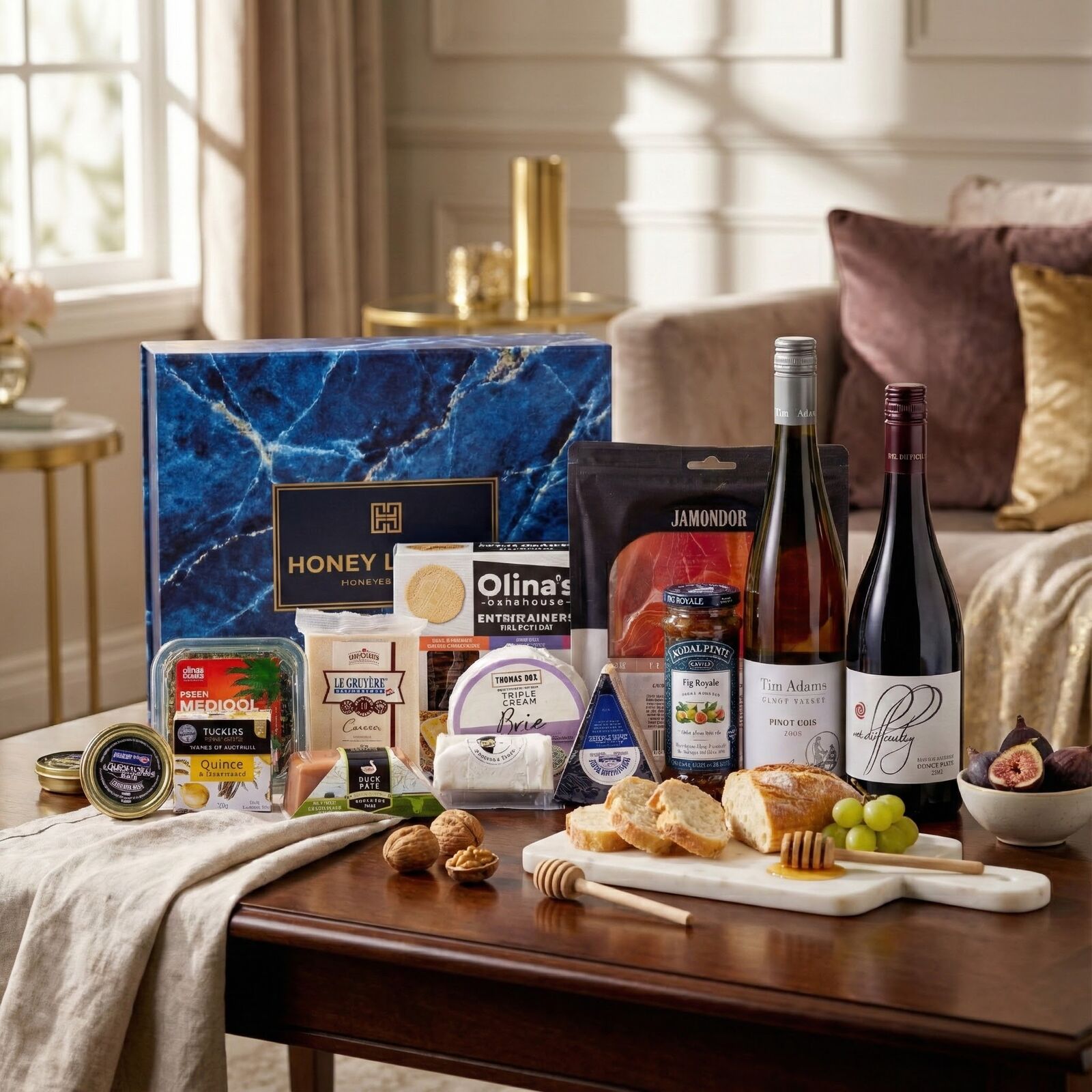 Epicurean Decadence – Dual Wine & Artisan Gourmet Feast Hamper