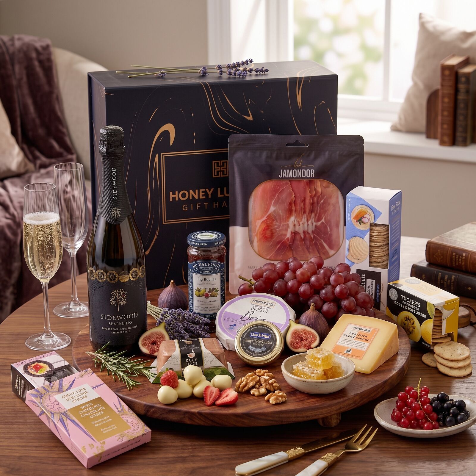 Sidewood Sparkling Luxe Grazing Hamper — Cheese, Charcuterie & Caviar