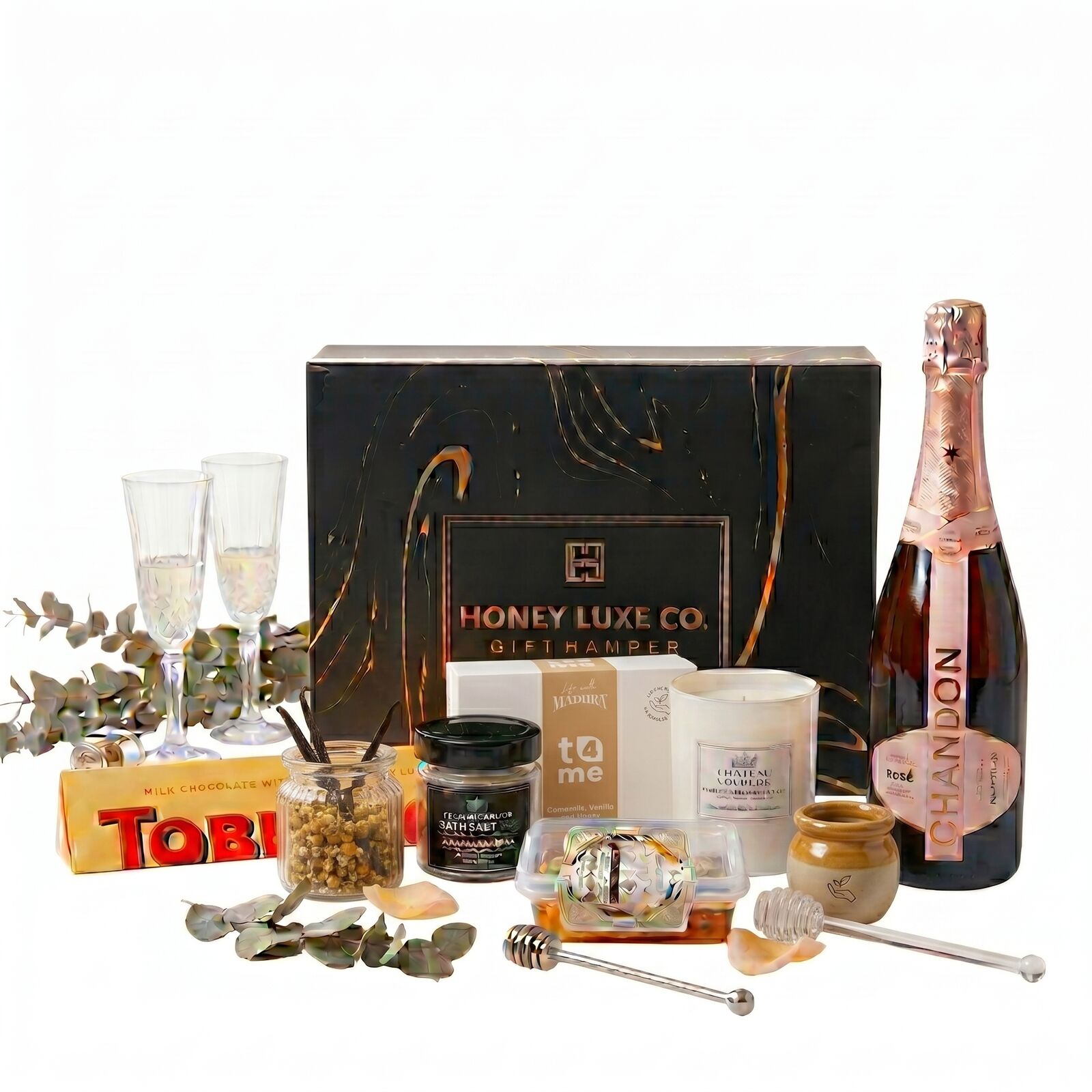 The Rosé, Honeycomb & Relaxation Pamper Hamper