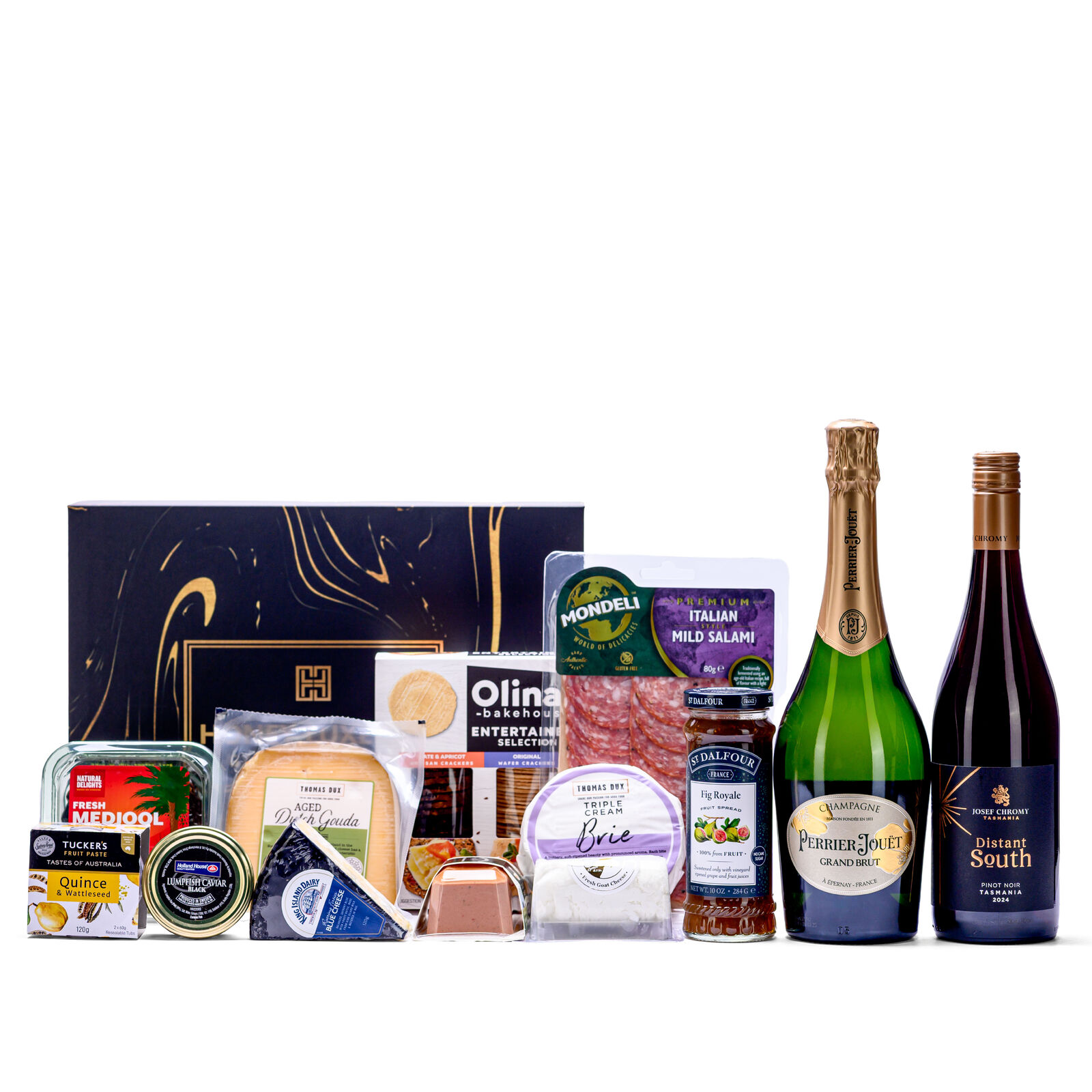 Decadent Harmony – Perrier-Jouët, Pinot Noir & Artisan Gourmet Feast Hamper