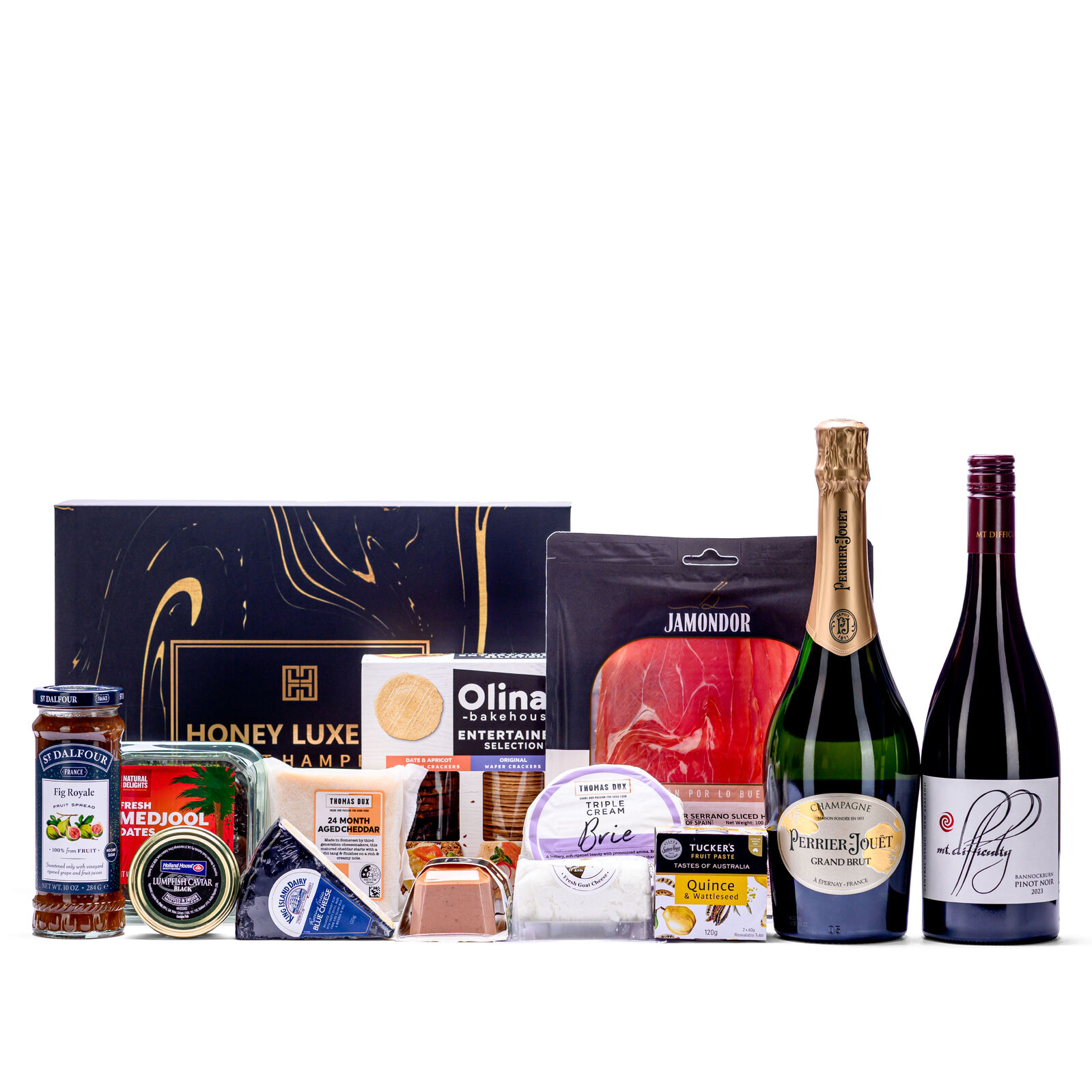 Decadent Duo – Perrier-Jouët, Pinot Noir & Artisan Gourmet Feast