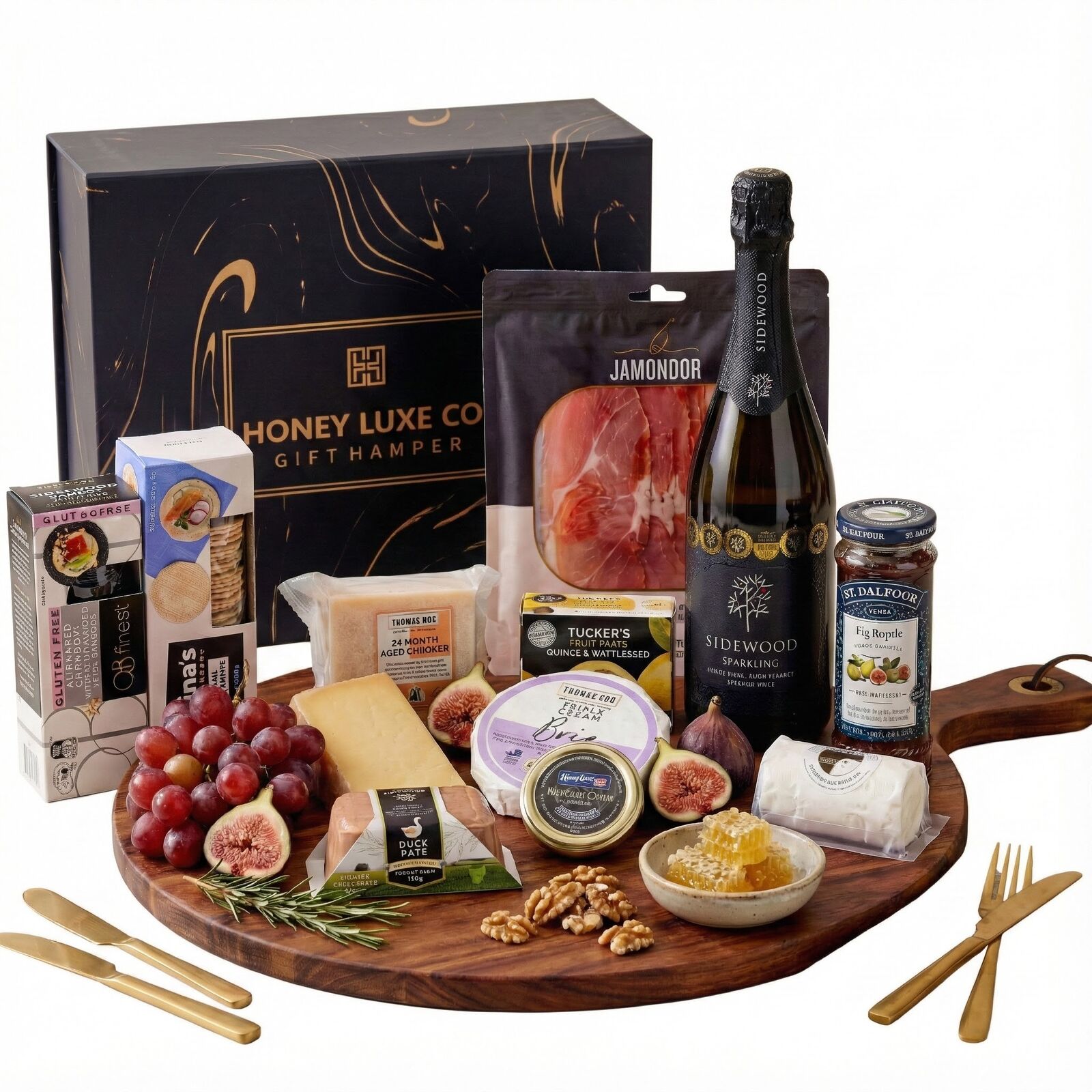 Sidewood Sparkling Luxe Grazing Hamper — Cheese, Charcuterie & Caviar