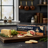 Captain's Table Cracked Black Pepper Water Crackers 125g