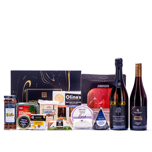 Epicurean Duo – Sidewood Sparkling, Pinot Noir & Gourmet Feast Hamper